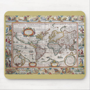 Antike Weltkarte-Mauspad Mousepad