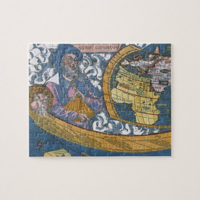 Antike Weltkarte mit Claudius Ptolemy, 1507 (Horizontal)