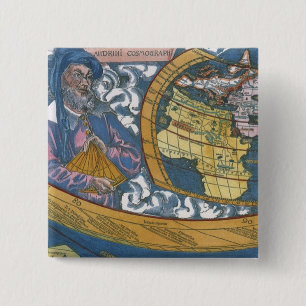 Antike Weltkarte mit Claudius Ptolemy, 1507 Button