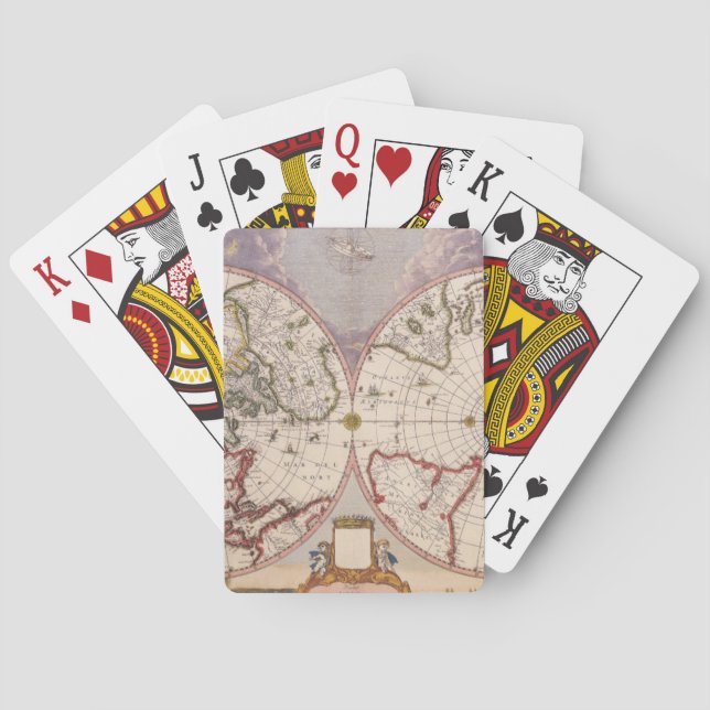 Antike Weltkarte Spielkarten (Rückseite)