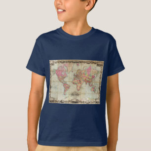 Antike Weltkarte von John Colton, ca. 1854 T-Shirt