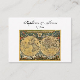 Antike Weltkarte Weiß #2 Platzkarten