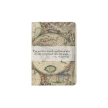 Antike Weltkarte| World is a Book Travel Quote