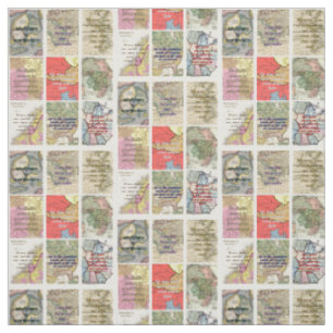Antike Weltkarten Reiseangebote Collage Art Stoff