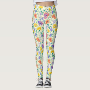 Antike Wildblumen-Skizze (6) Leggings