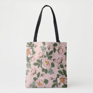 Antike Wilde Rosen: Florale Hintergrundgestaltung Tasche