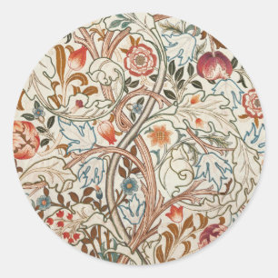 Antike William Morris Akanthus Portiere Runder Aufkleber