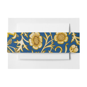 Antike William Morris Cherwell Blue Blumenkunst Einladungsbanderole