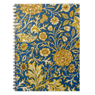 Antike William Morris Cherwell Blue Blumenkunst Notizblock