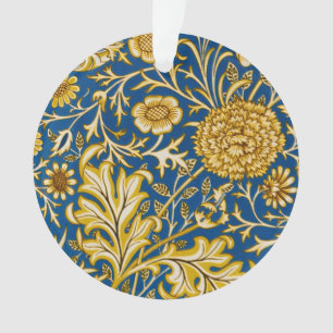 Antike William Morris Cherwell Blue Blumenkunst Ornament