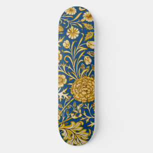 Antike William Morris Cherwell Blue Blumenkunst Skateboard