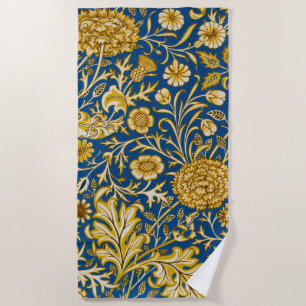 Antike William Morris Cherwell Blue Blumenkunst Strandtuch