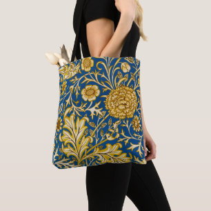 Antike William Morris Cherwell Blue Blumenkunst Tasche