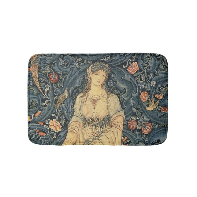 Antike William Morris-Flora Badematte (Vorderseite)