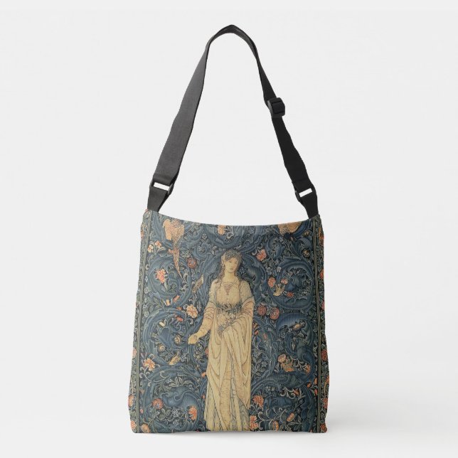 Antike William Morris-Flora Tragetaschen Mit Langen Trägern (Vorderseite)