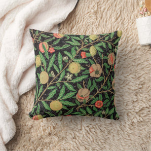 Antike William Morris Fruchtblätter Kissen