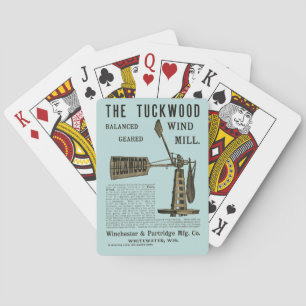 Antike Windmühle Das Tuckwood Whitewater Wis 1889 Spielkarten