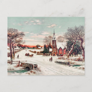 Antike Winterpostkarte Postkarte