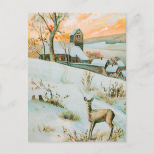 Antike Winterpostkarte Postkarte