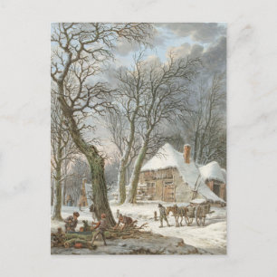 Antike Winterpostkarte Postkarte