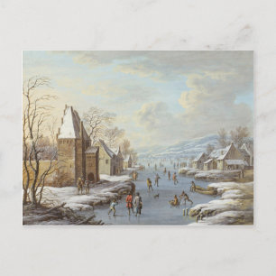 Antike Winterpostkarte Postkarte