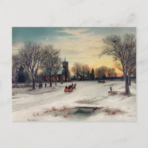 Antike Winterpostkarte Postkarte