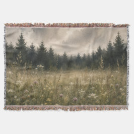Antike Wurfdecke mit Wiesenmotiv im Farmhausstil Decke