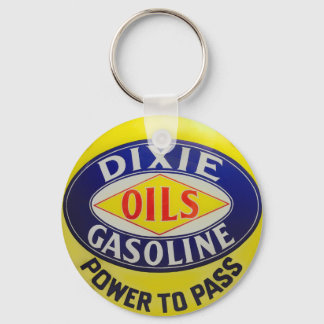 Antike Zapfsäule Dixie Öle Benzin Hot Rod Ära Schlüsselanhänger