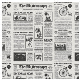 Antike Zeitung 1920 Flapper Vintag Schwarz-weiß Stoff