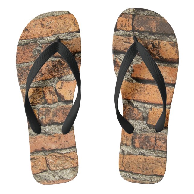 Antike Ziegelmauer Flip Flops (Fußbett)