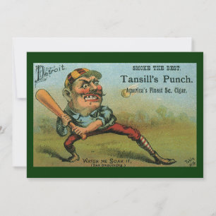 Antike Zigarrenetikett, Sport Baseball Tansill Pun