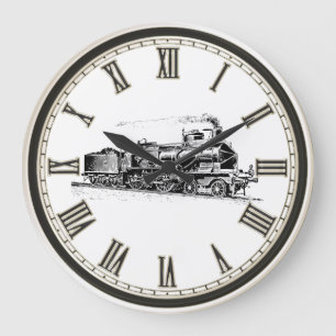 Antike Zug-Zuhausebüro-Dekoruhr Große Wanduhr