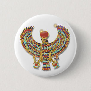 Antiker ägyptischer Falkenpektor Button