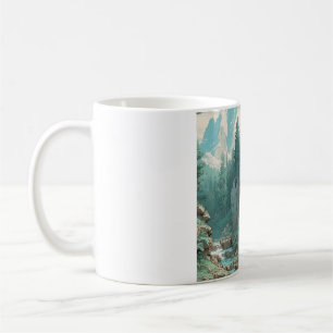 Antiker Bergturm-Becher - Fantasy-Burg Ruinen Kaffeetasse
