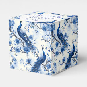 Antiker blauer französischer Chinoiserie-Wasserfar Geschenkschachtel