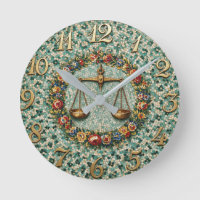 Antiker Blumenmosaik-Zodiak Waage