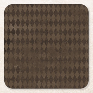 Antiker brauner Harlekin mit distressed-Effekt Rechteckiger Pappuntersetzer