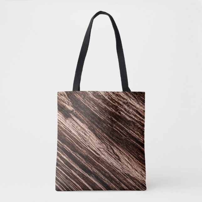 Antiker brauner Holzboden. Tasche (Vorderseite)