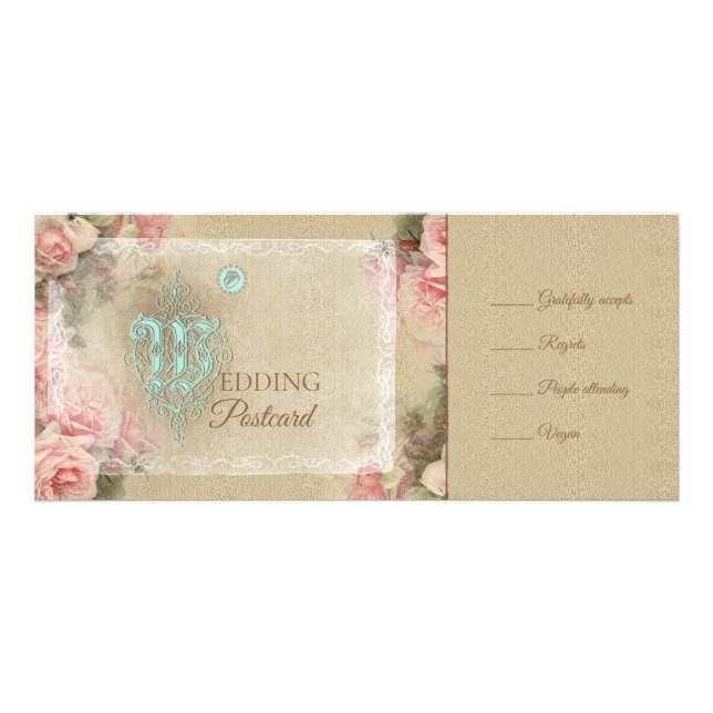 Antiker Brief - RSVP-Hochzeitkarte Werbekarte (Vorne)