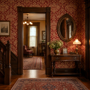 Antiker Brokat im Barockstil Tapete