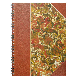 Antiker Bucheinband, verziertes Spiralmuster Notizblock