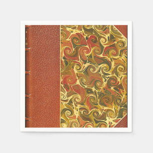 Antiker Bucheinband, verziertes Spiralmuster Serviette