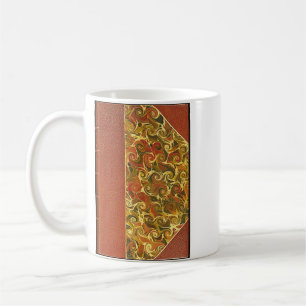 Antiker Bucheinband, verziertes Wirbelmuster Kaffeetasse
