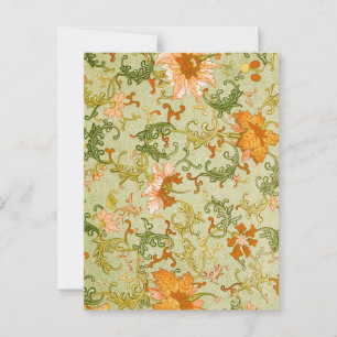 Antiker chinesischer Schmuck Jones Blumen Postkarte