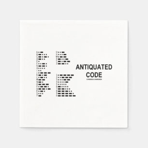 Antiker Code Internationaler Morse-Code-Spaß Serviette