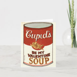 Antiker Cupid-Suppe-Valentinstag Karte