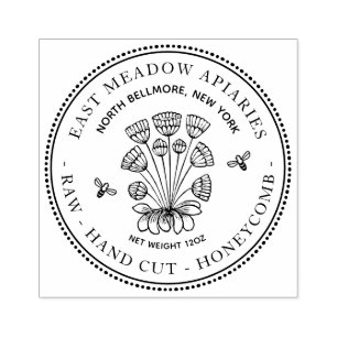 Antiker Daisy und Bee Honeycomb Stempel