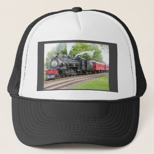 Antiker Dampfzug Motor Dunkelgrau Truckerkappe