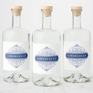 Antiker Dekorativer Limoncello-Rahmen Alkoholflaschenetikett