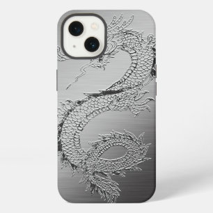 Antiker Drache Gebürsteter Metall-Look iPhone Hülle